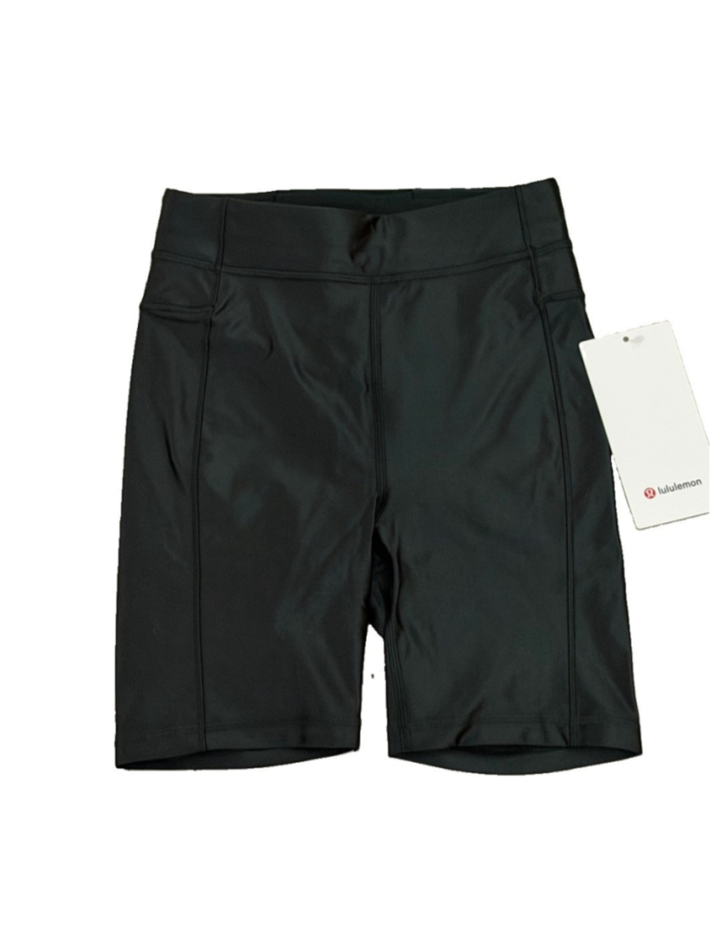 LULULEMON SATIN SHINE HIGH RISE BIKER SHORT 6” RAINFOREST GREEN COLOR SIZE 2